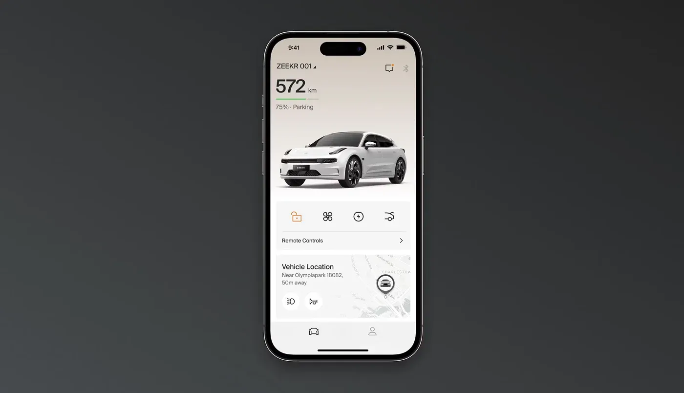 „Zeekr Connected“ lietotne